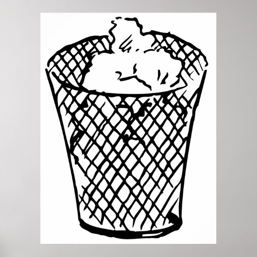 Poster Panier de déchets (Devant)