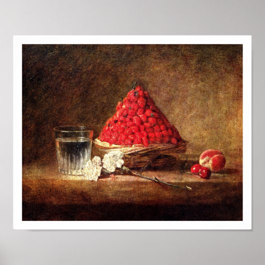 Poster Panier de fraises sauvages de Jean Simeon Chardin (Devant)