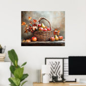 Poster Panier de fruits d'automne (Bureau à domicile)