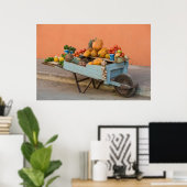 Poster Panier de fruits et légumes, Cuba (Bureau à domicile)