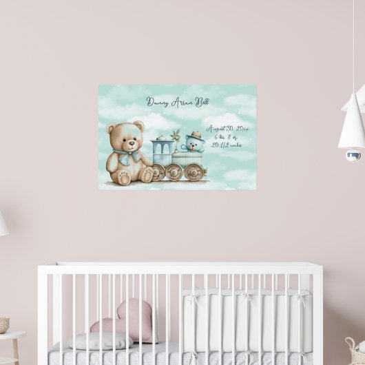 Poster Panier de jouets en forme d'ours en peluche pour b (Pépinière 2)