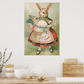 Poster Panier de lapin de Pâques Bébé Ne m'oublie pas (Cuisine)