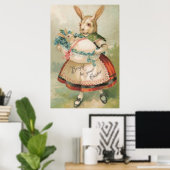 Poster Panier de lapin de Pâques Bébé Ne m'oublie pas (Bureau à domicile)