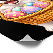 Poster Panier de Pâques avec des œufs de Pâques mignons C (Coin)