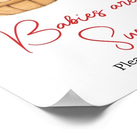 Poster Panier de pomme d'automne Baby shower Les bébés so (Coin)