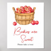 Poster Panier de pomme d'automne Baby shower Les bébés so (Devant)