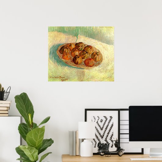 Poster Panier de pommes à Pissarro par Vincent van Gogh (Bureau à domicile)
