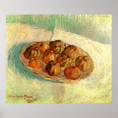 Poster Panier de pommes à Pissarro par Vincent van Gogh (Devant)