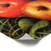 Poster Panier de pommes, peinture d'art, (Coin)