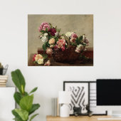 Poster Panier de Roses - Henri Fantin-Latour (Bureau à domicile)