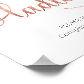 Poster Panier de salle de bain en or rose "Dames" Mariage (Coin)