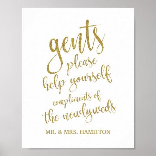 Poster Panier de salle de bain Gents Parties scintillant (Devant)