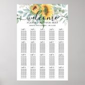 Poster Panier de siège Mariage Rustique de tournesol Euca (Devant)