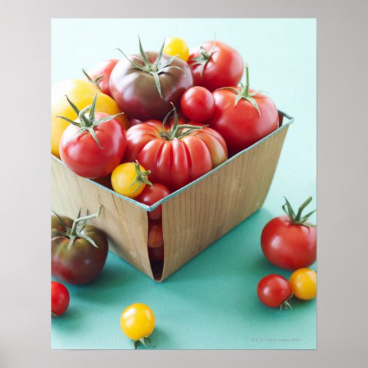 Poster Panier de tomates d'origine (Devant)