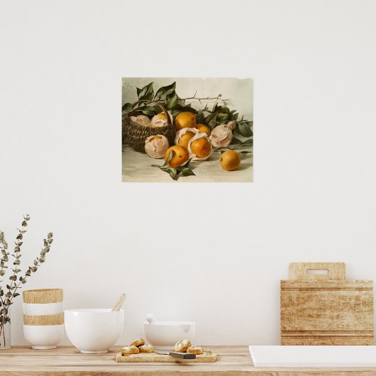 Poster Panier d'oranges (Cuisine)