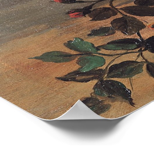 Poster Panier en osier de fleurs (Coin)