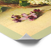 Poster Panier Lilac vintage par Catherine Klein Imprimer (Coin)