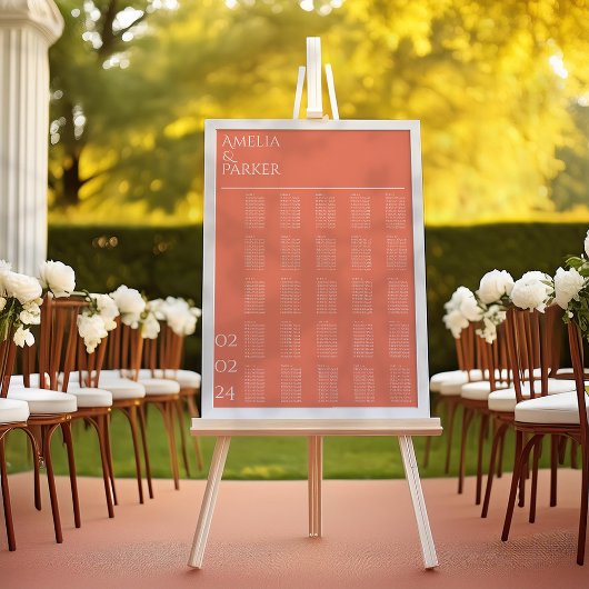 Poster Panier minimaliste Mariage orange