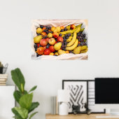 Poster Panier plein de fruits (Bureau à domicile)