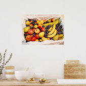 Poster Panier plein de fruits (Cuisine)