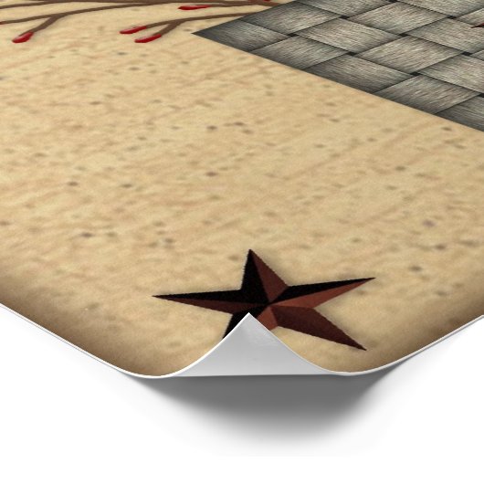 Poster Panier primitif - Accueil Imprimer (Coin)