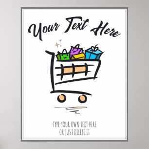 Poster Panier. Promotion / Vente hivernale
