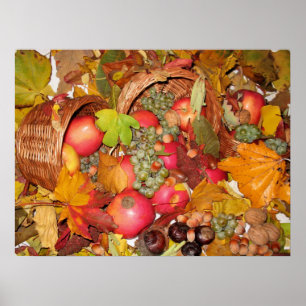 Poster Paniers remplis d'automne