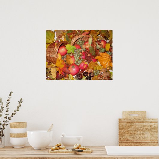 Poster Paniers remplis d'automne (Cuisine)