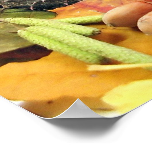 Poster Paniers remplis d'automne (Coin)