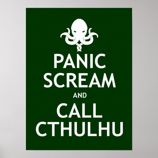 Poster Panique et appel Cthulhu (Devant)