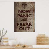 Poster Panique vintage maintenant & Freak Out (Cuisine)