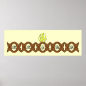 Poster Panjtan Pak nom calligraphie (Devant)