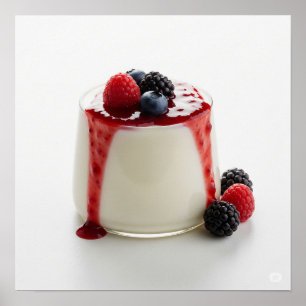 Poster Panna Cotta avec baies