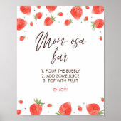 Poster Panneau à Baby shower de fraises Maman-Osa (Devant)