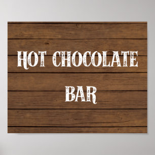 Poster Panneau à barres chocolatées chaudes
