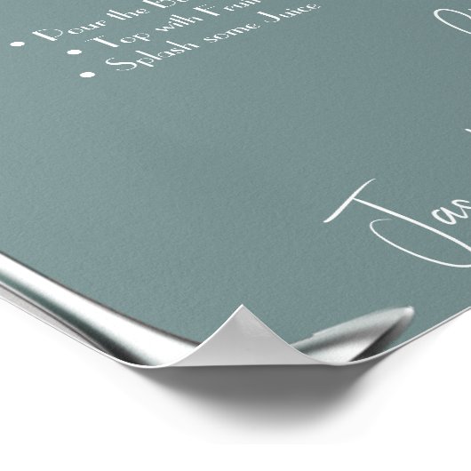 Poster Panneau à barres Mimosa modifiable imprimable (Coin)