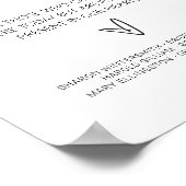 Poster Panneau À la Mémoire Signé Mariage Panneau Mémoria (Coin)