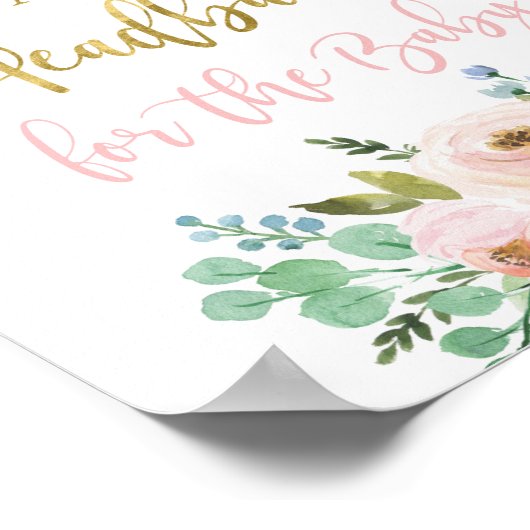 Poster Panneau à tête rose et vert (Coin)