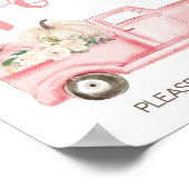 Poster Panneau alimentaire citrouille Baby shower de cami (Coin)