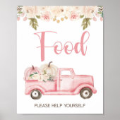 Poster Panneau alimentaire citrouille Baby shower de cami (Devant)