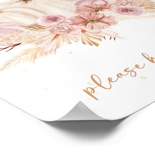 Poster Panneau alimentation Baby shower automne (Coin)