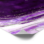Poster Panneau Améthyste Violet & Argent En Mémoire Affec (Coin)