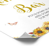 Poster Panneau Aquarelle Tournesol Momosa Bar (Coin)