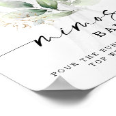 Poster Panneau Aquarelle Verdure Fête des mariées Or Mimo (Coin)