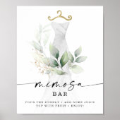 Poster Panneau Aquarelle Verdure Fête des mariées Or Mimo (Devant)