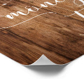 Poster Panneau Arbre Mariage en bois rustique et lumière (Coin)