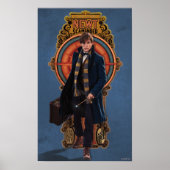 Poster Panneau Art Nouveau NEWT SCAMANDER™ Walking (Devant)