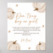 Poster Panneau Automne Baby shower Automne (Devant)
