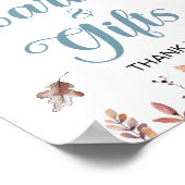 Poster Panneau Automne Cartes et cadeaux Bleu Pickup Truc (Coin)