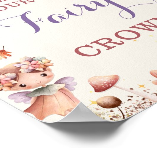 Poster Panneau Automne Fée Jeux d'anniversaire - 8x10 (Coin)